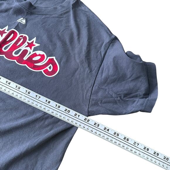 Vintage Majestic Philadelphia Phillies Roy Halladay #34 T-Shirt Men’s Large Gray - Picture 8 of 10